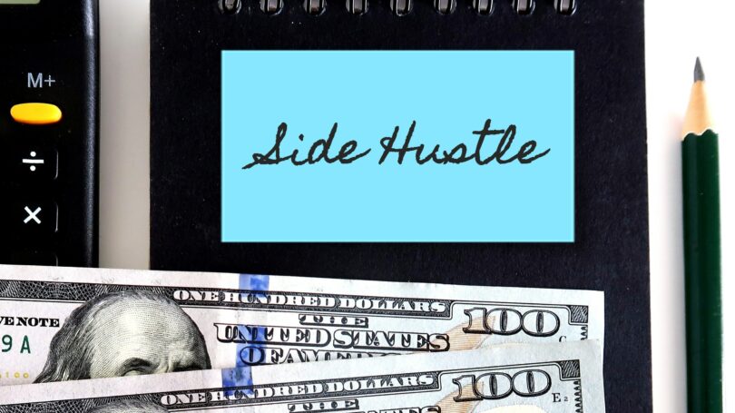 Side Hustle Cash Notepad Pencil New Business