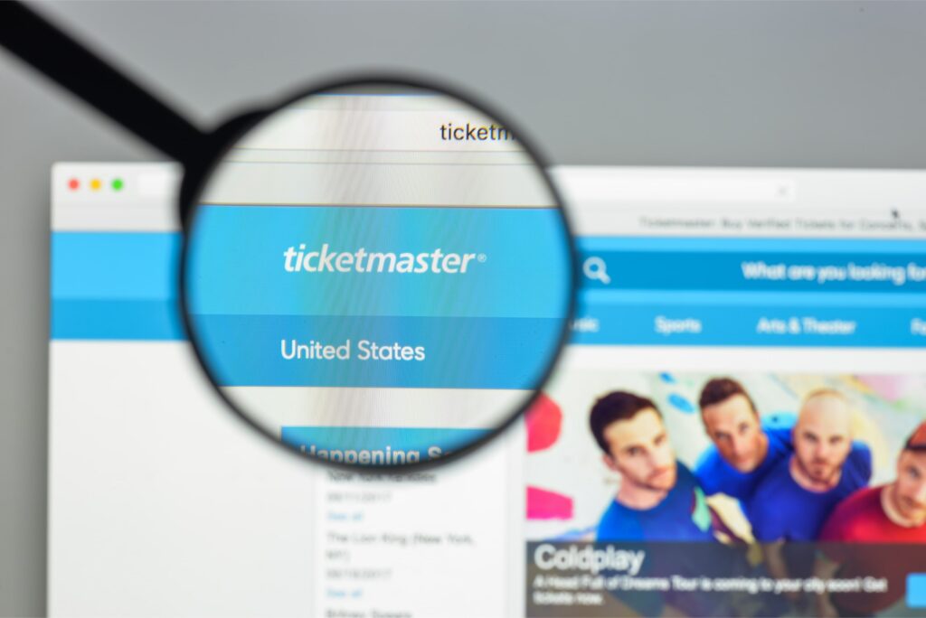 Ticket Master Website Tickets Online Sales