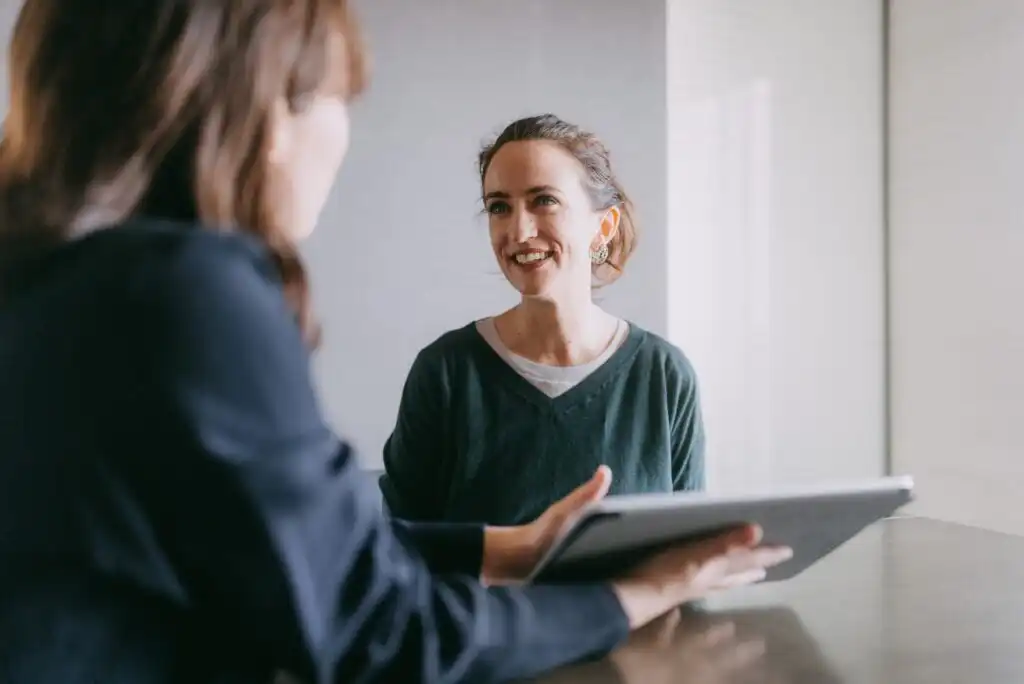 Two Women Meeting Tablet