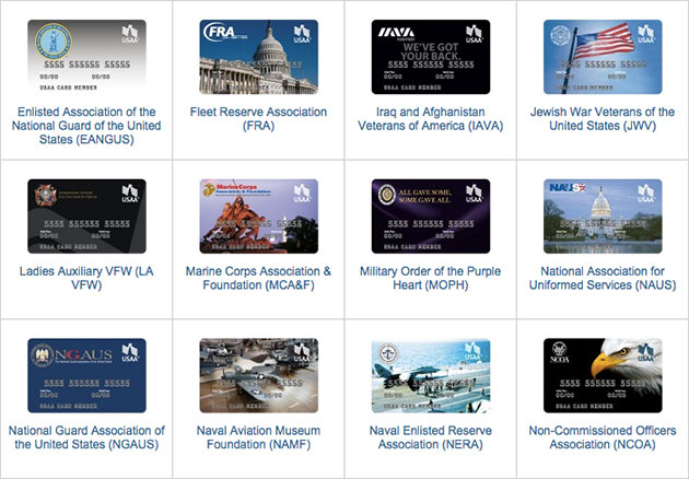 usaa military affiliate card examples