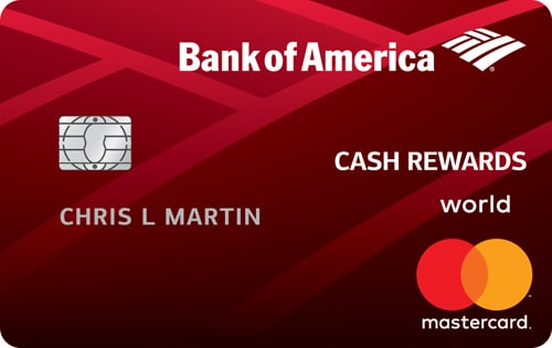 Bank Of America Bankamericard Cash Rewards World Mastercard Lase