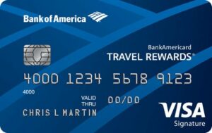 bankamericard travel rewards credit card