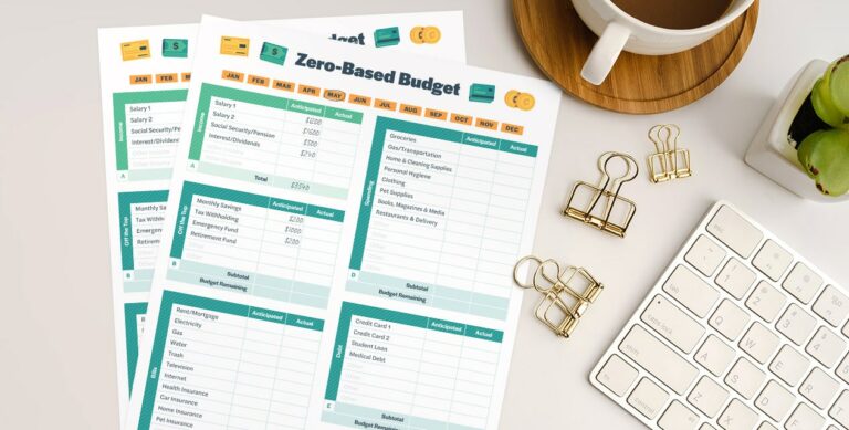 Zero Based Budget Printable On Desk