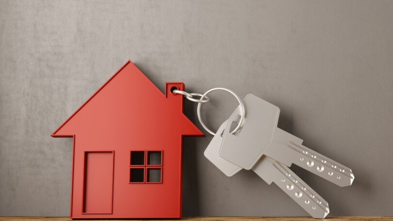House Keys Mortgage Keychain