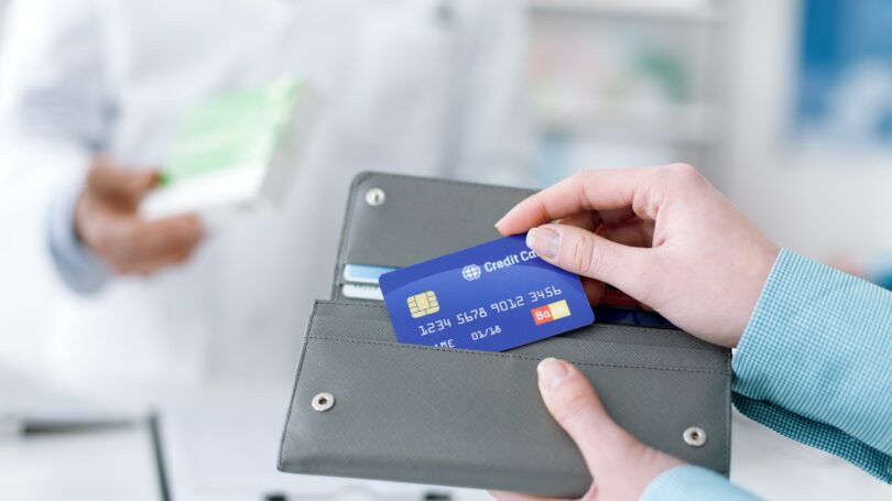 One Credit Card Wallet Purchasing Pharmacy