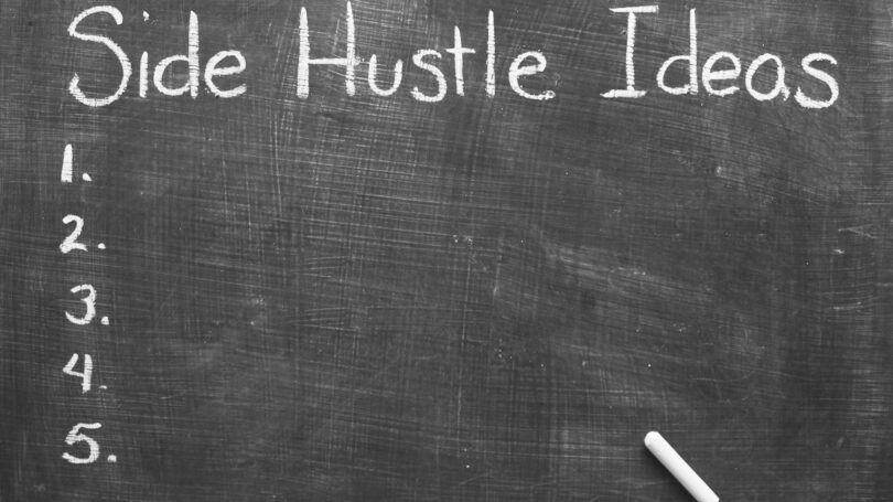 Side Hustle Ideas Chalkboard