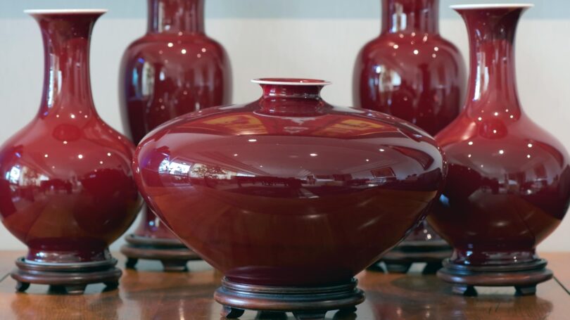 Qing Dynasty Red Oxblood Porcelain Rare Collectible