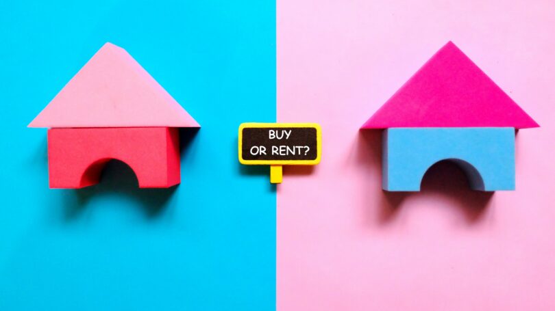 Rent Or Buy House Home Pink Blue