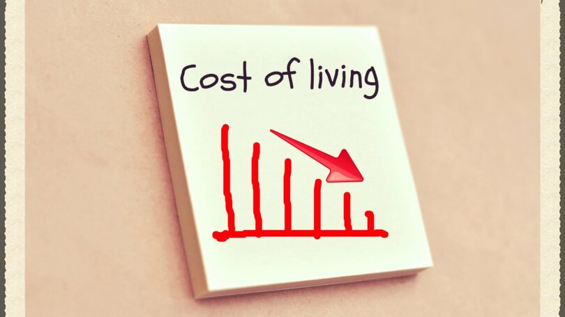 Cost Of Living Graph Arrow Downward – Money Crashers Cost Of Living Graph Arrow Downward