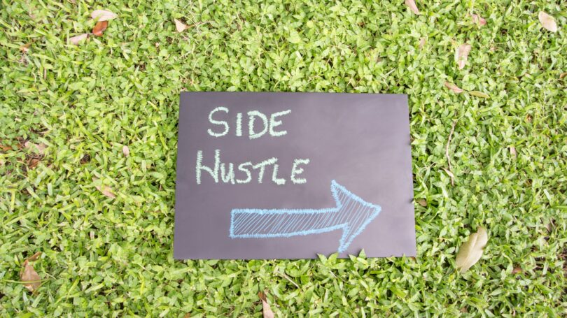 Side Hustle Grass Sign Arrow