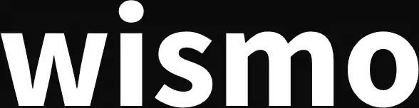 The word wismo in bold, lowercase white letters on a solid black background.