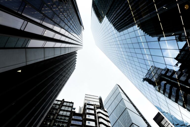 Looking Up Skyscrapers Buildings