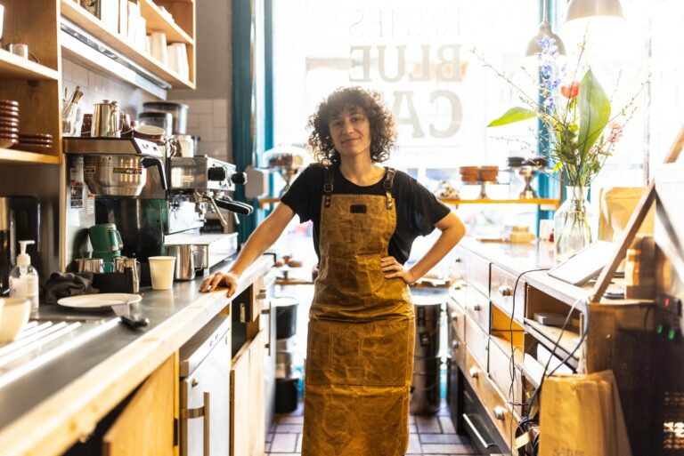 Barista Standing Coffee Shop