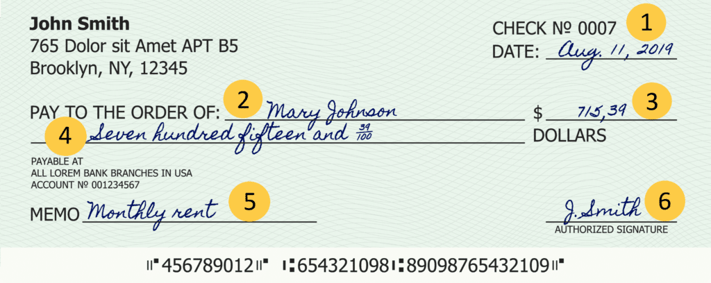 How To Write Dollars and Cents on a Check