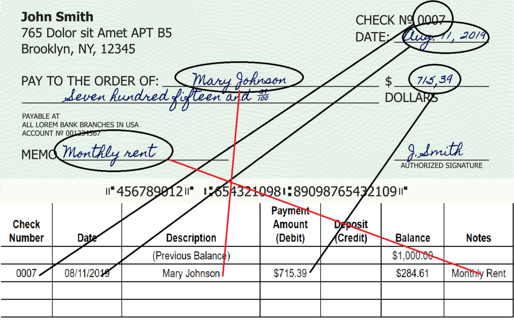 Check Filled Register Example