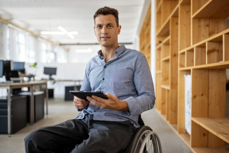 Man Sitting Wheelchair