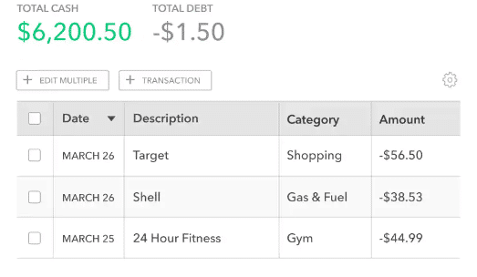 Mint Spend Tracking