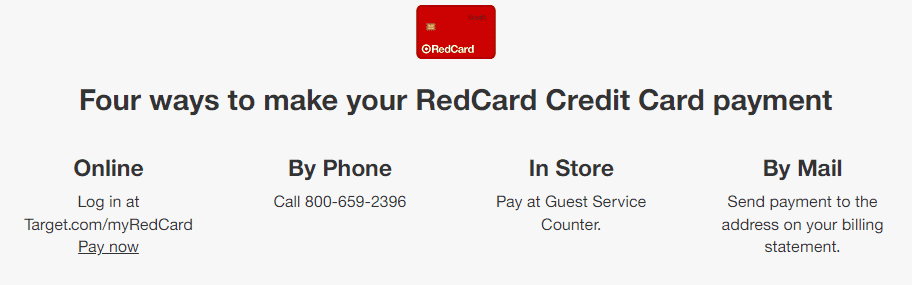 Target Redcard Payment Options