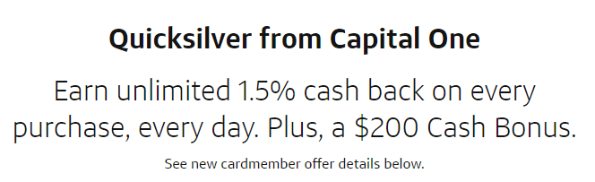 Capital One Quicksilver Rewards And Bonuses