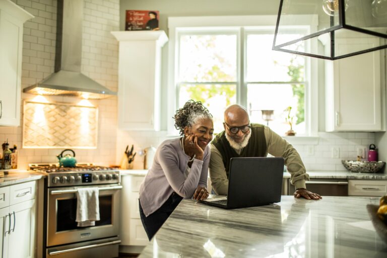 Couple Kitchen Computer