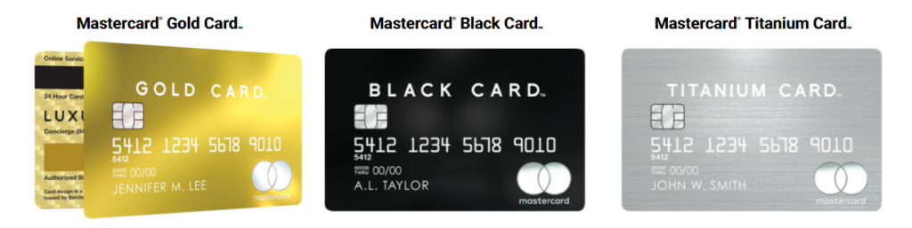 Mastercard Gold Card Luxury Card Lineup