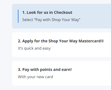 Shop Your Way Mastercard Application Flow