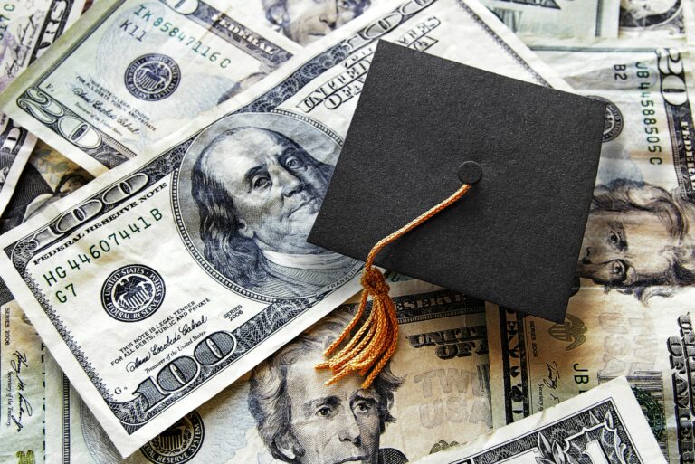 Graduation Cap Money Bills