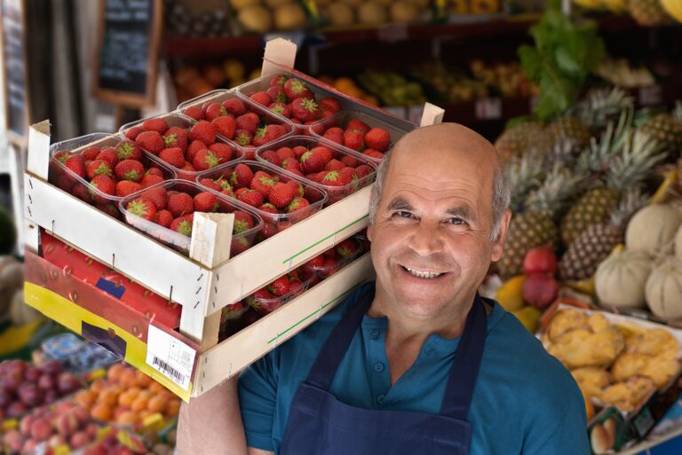 Grocer Carrying Box Strawberries