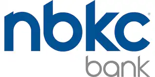Logo for nbkc bank. The letters nbkc are in large, bold blue font above the word bank in smaller, gray lowercase letters. The background is white.