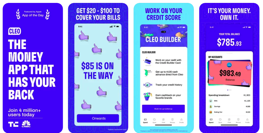 Cleo the best overall budgeting apps for college students